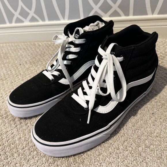 Vans Black High Tops (unworn, size 9 women) - Picture 1 of 3